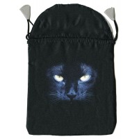 Black Cat Satin Tarot Bag
