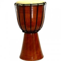 Djembe Drum Plain Red Mahogany Finish Drum