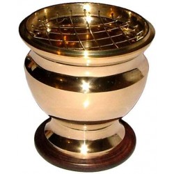 Brass Screen Top Urn Incense Burner