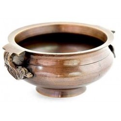 Tibetan Bronze Incense Burner Bowl - 4 Inches