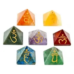 7 Chakra Gemstone Pyramid Set