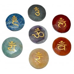 7 Chakra Faceted Gemstone Sanskrit Set