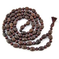 Natural Lotus Seed and Sandalwood Prayer Mala