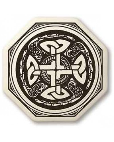 Celtic Cross Octogonal Porcelain Necklace
