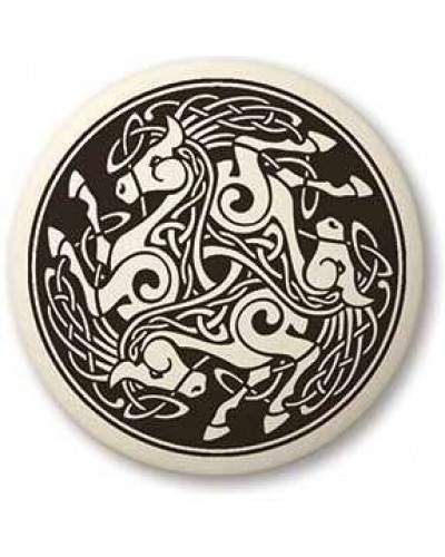 Horse Porcelain Round Celtic Necklace