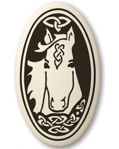 Horse Porcelain Oval Celtic Necklace