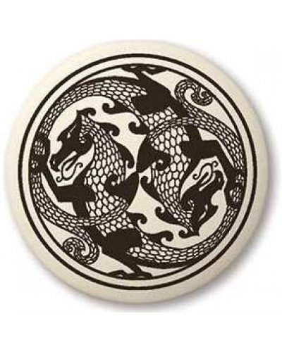 Dragon Round Porcelain Necklace