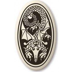 Dragon Oval Celtic Porcelain Necklace