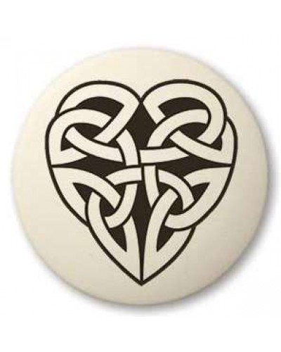 Celtic Heart Round Porcelain Necklace