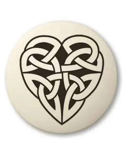 Celtic Heart Round Porcelain Necklace