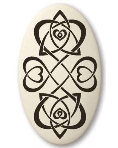 Celtic Heart Oval Porcelain Necklace