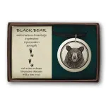 Black Bear Portait Animal Totem Porcelain Necklace