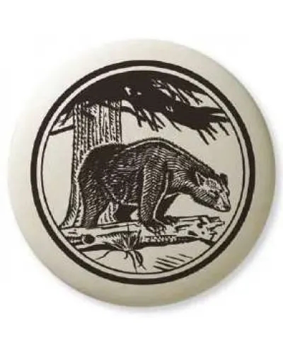 Black Bear Pathfinder Animal Totem Porcelain Necklace