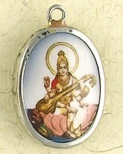 Saraswati Hindu Ceramic Necklace
