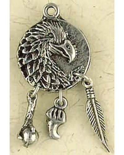 Eagle Animal Spirit Pewter Necklace