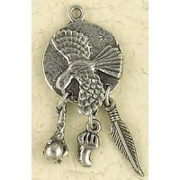 Hawk Animal Spirit Pewter Necklace