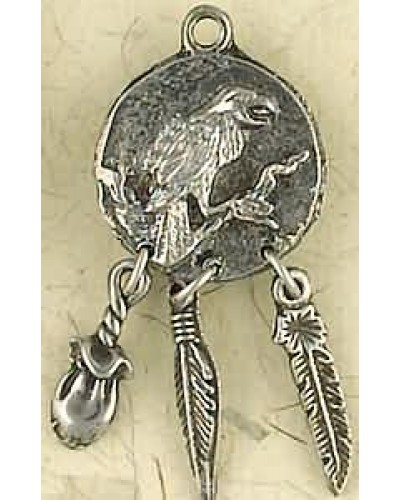 Raven Animal Spirit Pewter Necklace