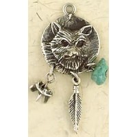 Coyote Animal Spirit Pewter Necklace