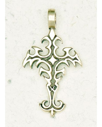 Gothic Cross Bronze Necklace