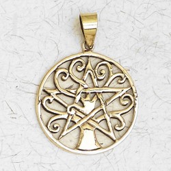 Pentacle Tree of Life Bronze Necklace