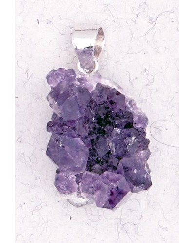 Amethyst Natural Druzy Pendant