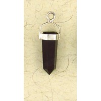 Black Onyx Sterling Silver Banded Pendant