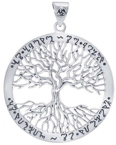 Wiccan Tree of Life Rune Pendant