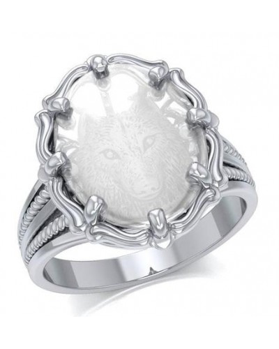 Wolf Natural Clear Quartz Ring