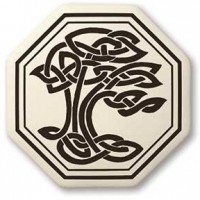 Sacred Tree of Life Porcelain Octagon Necklace Sacred Tree of Life Porcelain Octagon Necklace