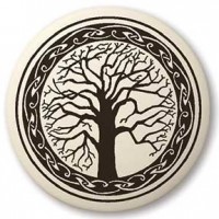 Sacred Tree of Life Porcelain Round Necklace Sacred Tree of Life Porcelain Round Necklace