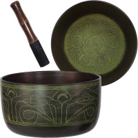 Green Flat Side 6 Inch Singing Bowl