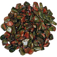 Unakite Tumbled Stones - 1 Pound Bag