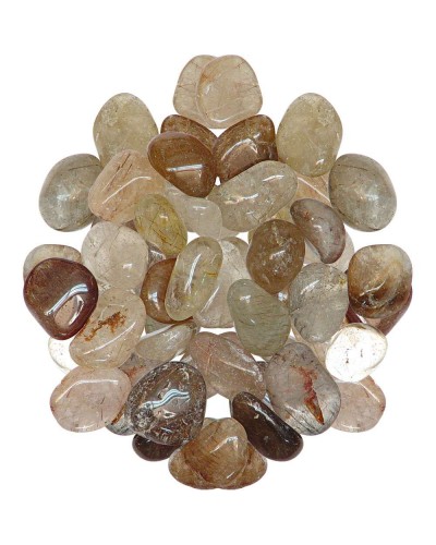 Rutilated Quartz Tumbled Stones - 1 Pound Bag