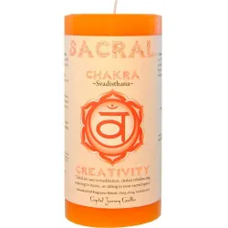 Sacral Chakra Orange Pillar Candle
