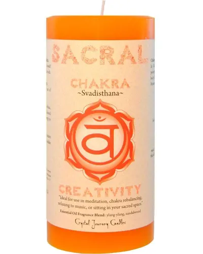 Sacral Chakra Orange Pillar Candle