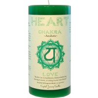 Heart Chakra Green Pillar Candle