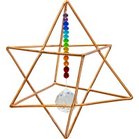 Copper Merkaba Energizer with Chakra Crystals