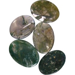 Moss Agate Worry Stone