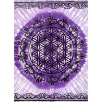 Flower of Life Purple Tapestry