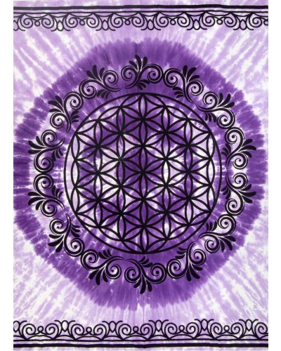 Flower of Life Purple Tapestry