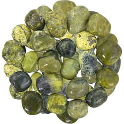 Serpentine Tumbled Stones - 1 Pound Bag