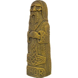 Thor Norse God Hand Carved Stone Statue