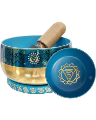 Throat Chakra Small Singing Bowl Set