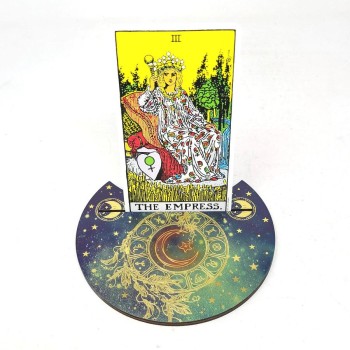Zodiac Moon Wooden Tarot Card Holder