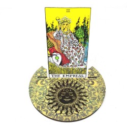 Sun Design Wooden Tarot Card Holder