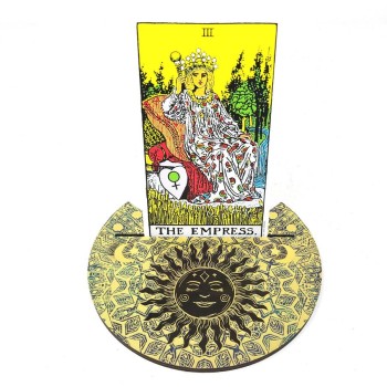 Sun Design Wooden Tarot Card Holder