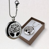 Tree of Life Aromatherapy Locket Necklace