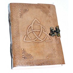 Triquetra Leather Blank 7 Inch Journal with Latch