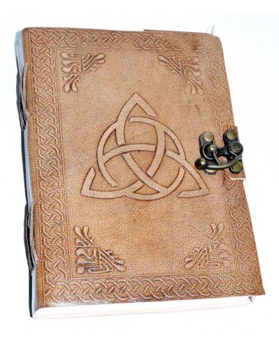 Triquetra Leather Blank 7 Inch Journal with Latch