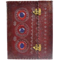 3 Stone Leather Blank Book with Latch - 10 x 13